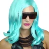 Carnival Products Womens Lady Gaga Aqua Blue Pop-star Costume Wig